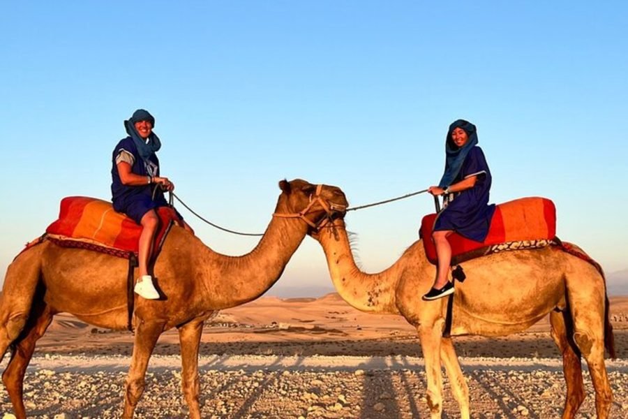 From Marrakech: Agafay Desert Quad, Tour Camel Ride, Sunset With Dinner Show